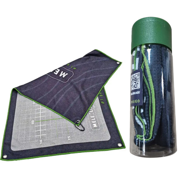 Golf Training Aid Putter Standing Position Towel Mat - Image 2