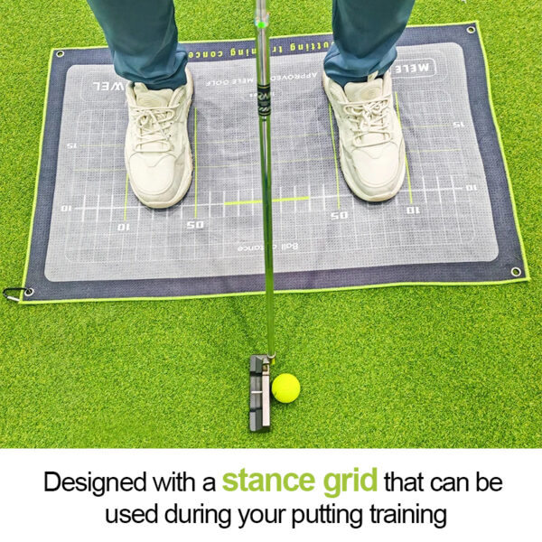 Golf Training Aid Putter Standing Position Towel Mat - Image 5