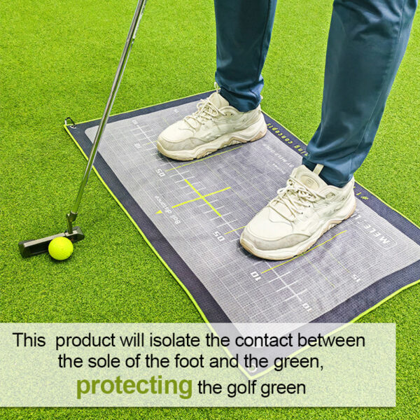 Golf Training Aid Putter Standing Position Towel Mat - Image 6