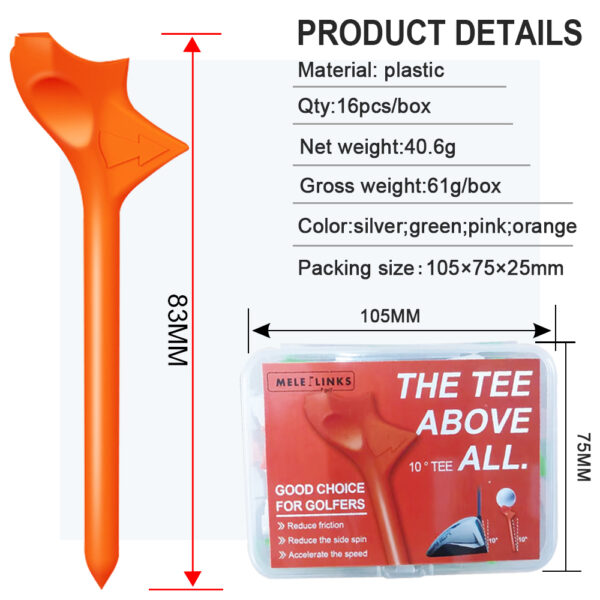 10 Degree Golf Plastic Tees - Image 2