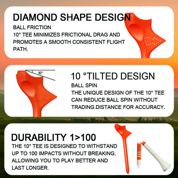 10 Degree Golf Plastic Tees - Image 3